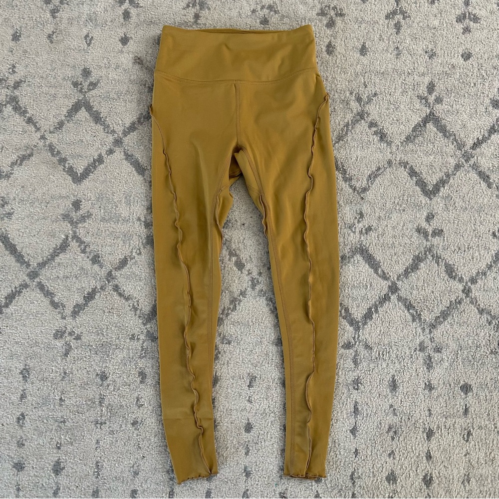 Free People Movement Hearts Aflutter Leggings Golden Olive size X-Small